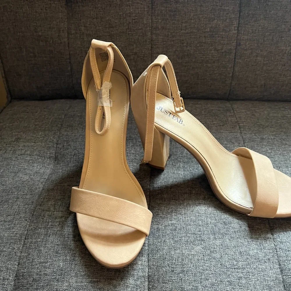 Brand New Nude Open Toe Heels - Picture 3 of 3